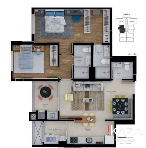 Apartamento 2 dorm/1 suíte/2 vg- Agronomica — foto 3