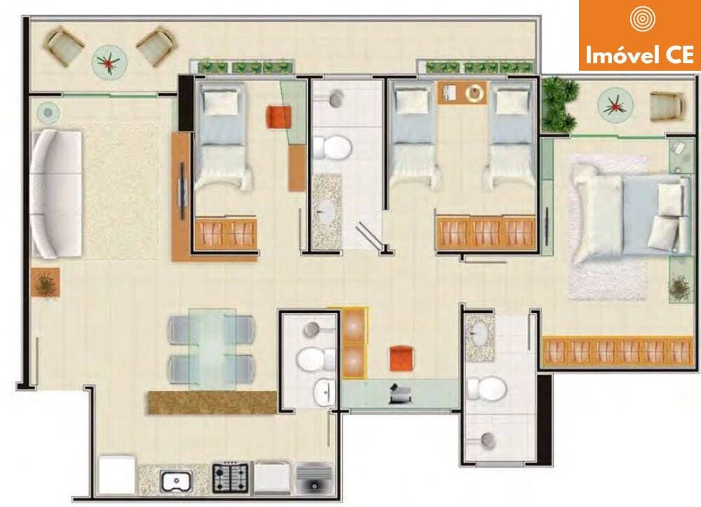 apartamento na parquelandia com 03 quartos Fortaleza — foto 15