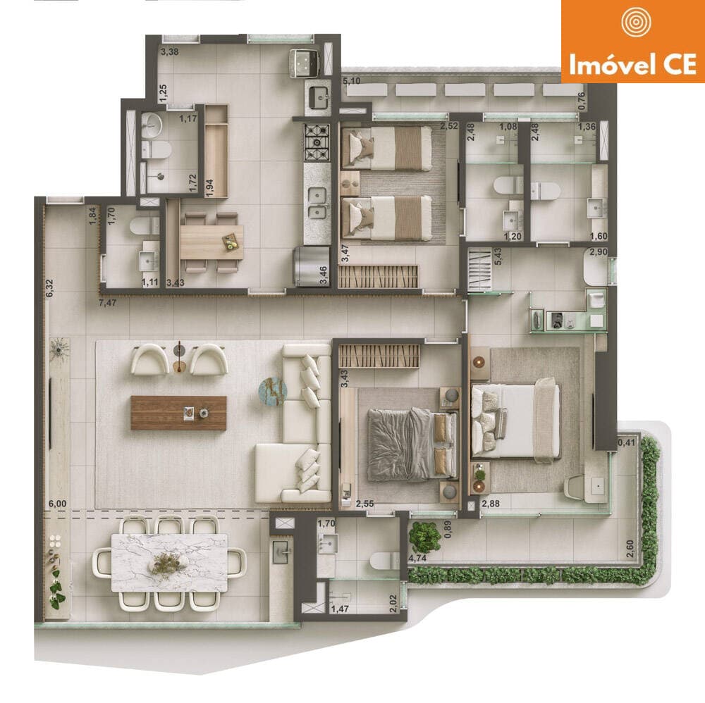 Deslumbre-se com este projeto em apartamento com 04 suites no Meireles — foto 2
