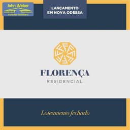Terreno de esquina no Florença Residencial , Loteamento fechado.